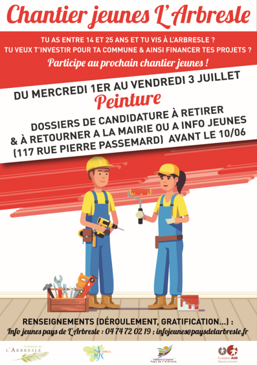 Chantier jeunes en juillet : à vos candidatures !