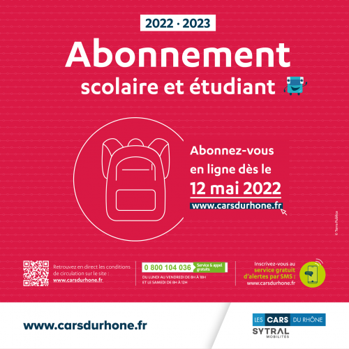 Abonnement 2022/2023 aux cars du Rhône : c'est le moment ! 