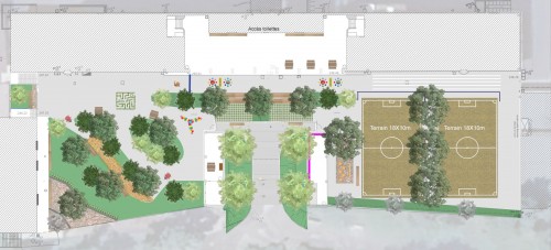 Les cours de l'école Dolto - Lassagne se mettent au vert