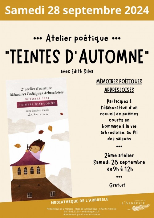 Atelier d'écriture poétique avec Edith Silva