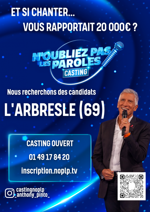 Casting de N'oubliez pas les Paroles à L'Arbresle