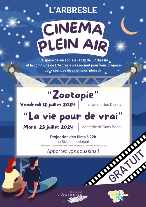 Deux séances de ciné plein air gratuites !