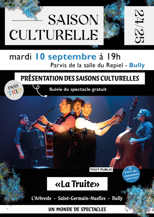 Présentation festive des Saisons Culturelles 2024/2025 - Bully - L'Arbresle - Saint-Germain-Nuelles