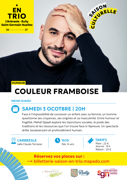 « Couleur Framboise » : Mehdi Djaadi en spectacle à L’Arbresle