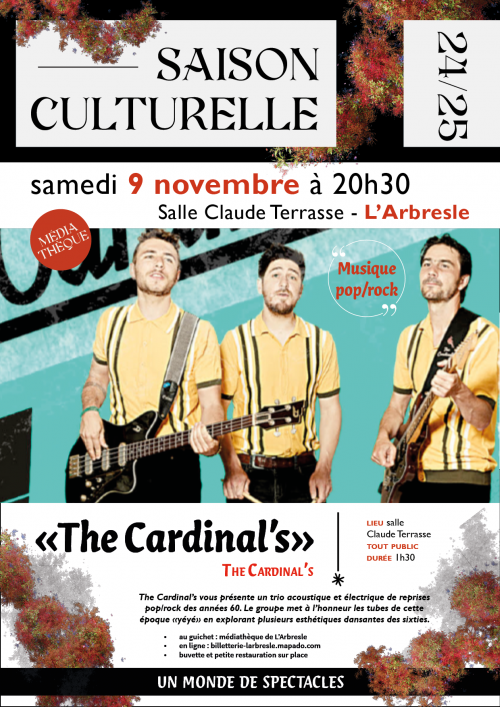 Concert : soirée sixties "The Cardinal's"