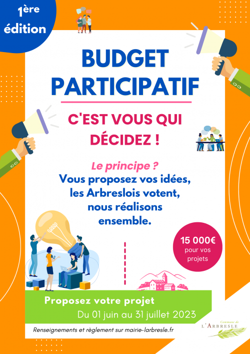 Budget participatif : c'est vous qui décidez !