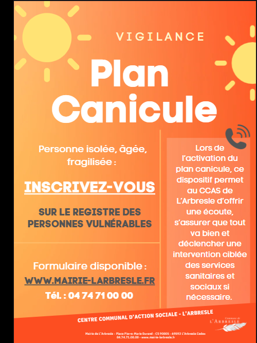 Vigilance canicule : inscrivez-vous sur le registre des personnes vulnérables