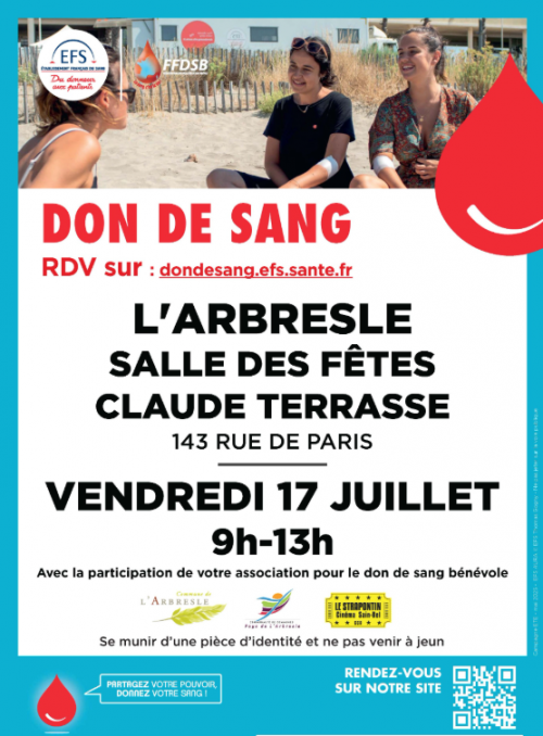 Dons du sang - Vendredi 17 juillet