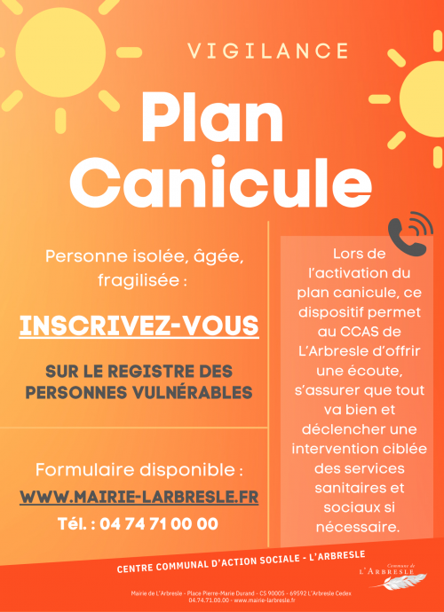 Vigilance canicule : inscrivez-vous sur le registre des personnes vulnérables