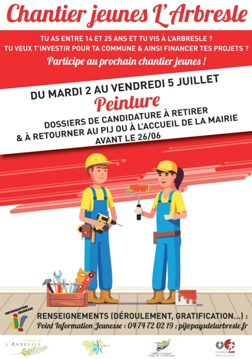 Chantier jeunes de l'été : inscrivez-vous !