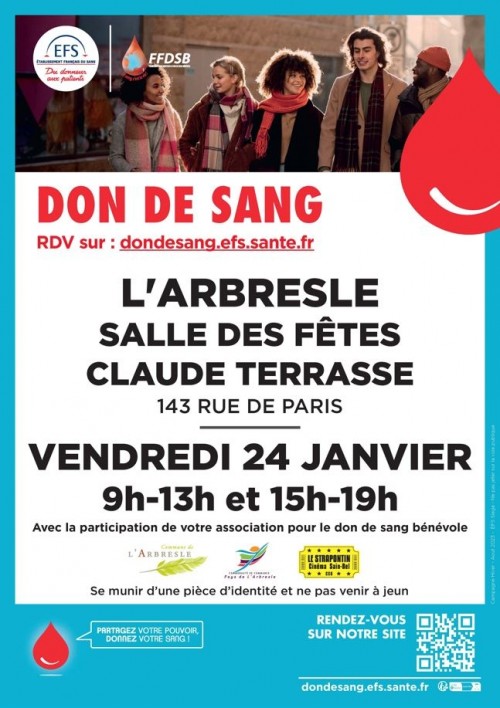 Don du sang - vendredi 24 janvier
