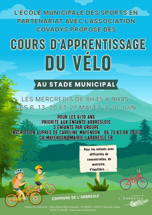 EMS et Covadys : cours d'apprentissage du vélo