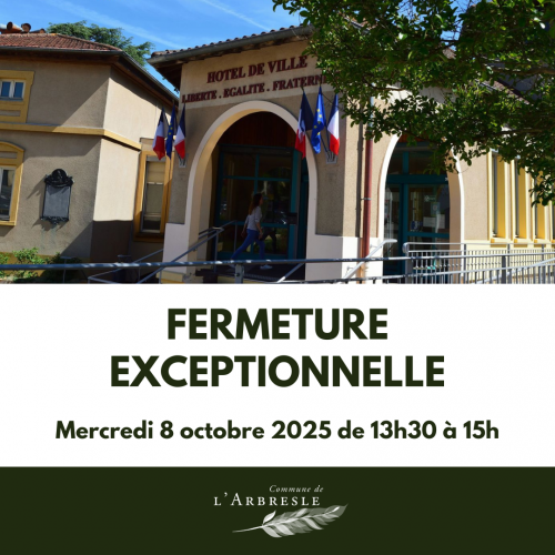 MODIFICATION HORAIRES MAIRIE - MERCREDI 8 OCTOBRE