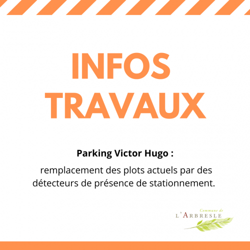 Infos travaux : stationnement intelligent Parking V.Hugo