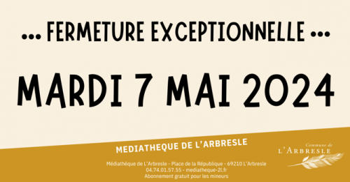 Médiathèque : fermeture exceptionnelle le 7 mai