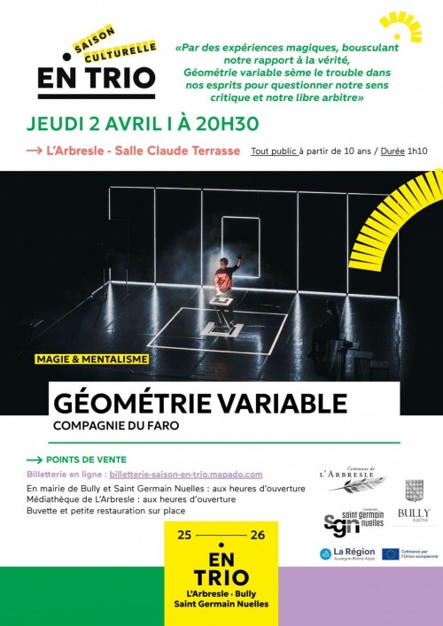 "Géométrie variable" : spectacle de magie et mentalisme de la Compagnie du Faro