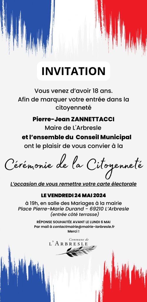 CÉRÉMONIE DE LA CITOYENNETÉ