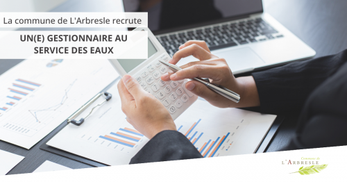 LA MAIRIE RECRUTE UN(E) COMPTABLE DU SERVICE DE L'EAU (H/F) Poste à pourvoir dès que possible.