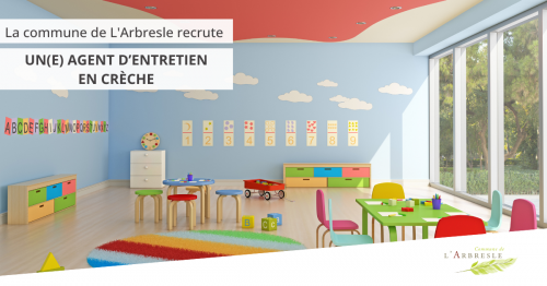 La mairie recrute : agent d'entretien en crèche 
