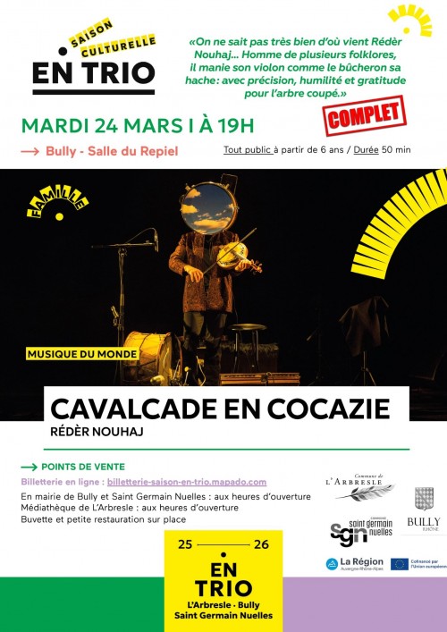 "CAVALCADE EN COCAZIE" : spectacle de musique du monde par Rédèr Nouhaj