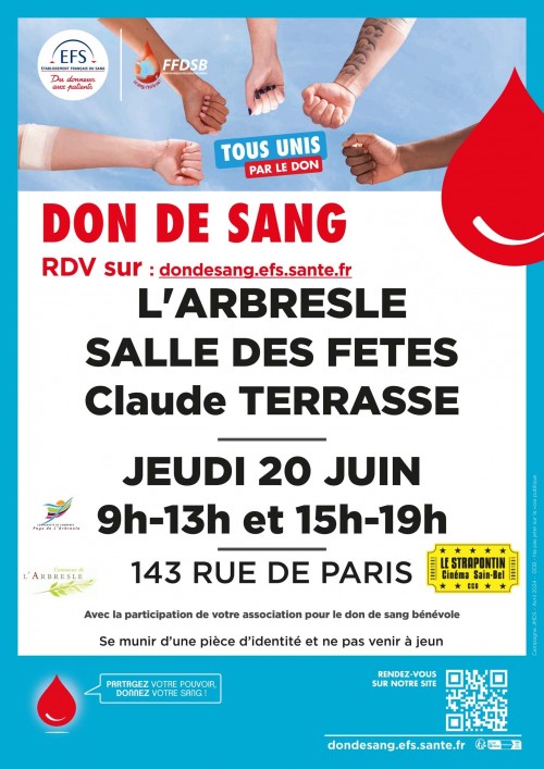 Collecte don du sang : 20 juin 2024