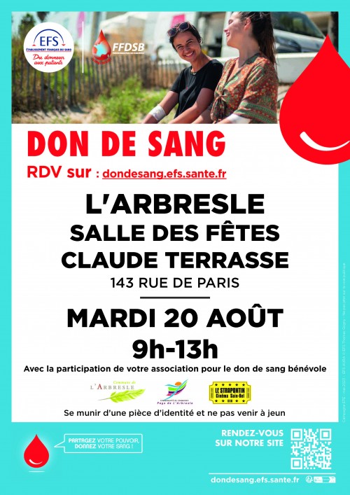 Don du sang - mardi 20 août