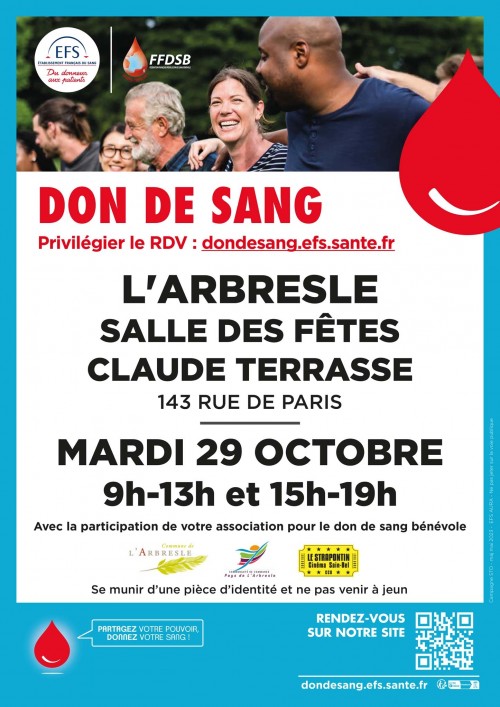 Don du sang - mardi 29 octobre