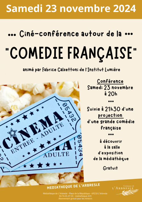 Ciné-conférence autour de la comédie française