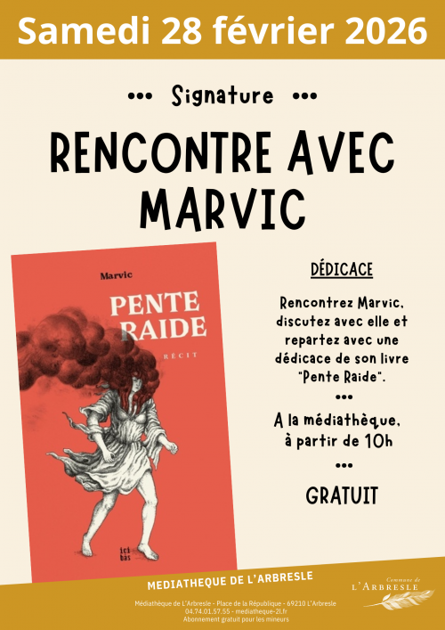 Rencontre et dédicaces avec Marvic