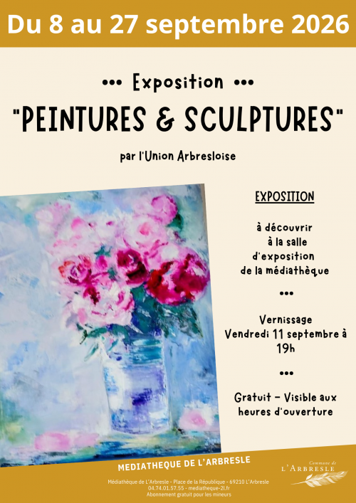 Exposition "Peinture & Sculpture" à la médiathèque