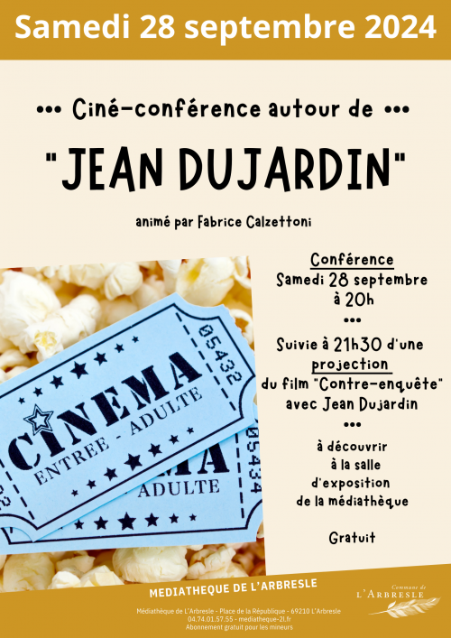 Ciné-conférence autour de la figure de Jean Dujardin