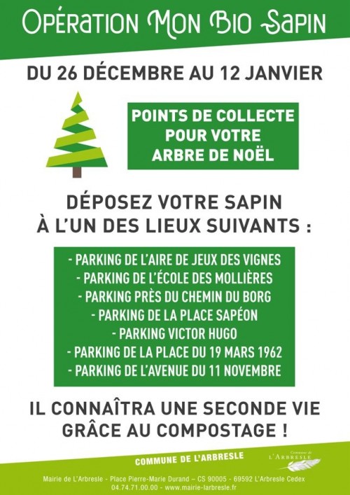 Opération "Mon Bio Sapin" 2025