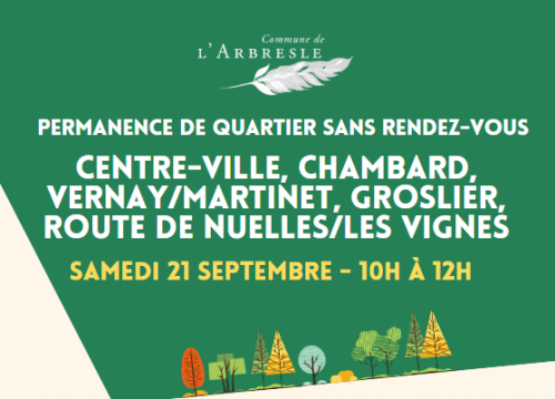 PERMANENCES DE QUARTIER : VENEZ ECHANGER !
