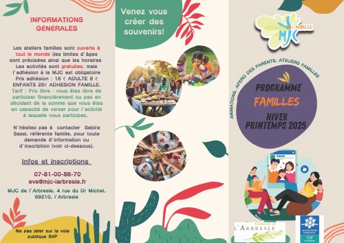 Découvrez le programme familles de la MJC Centre-Social !