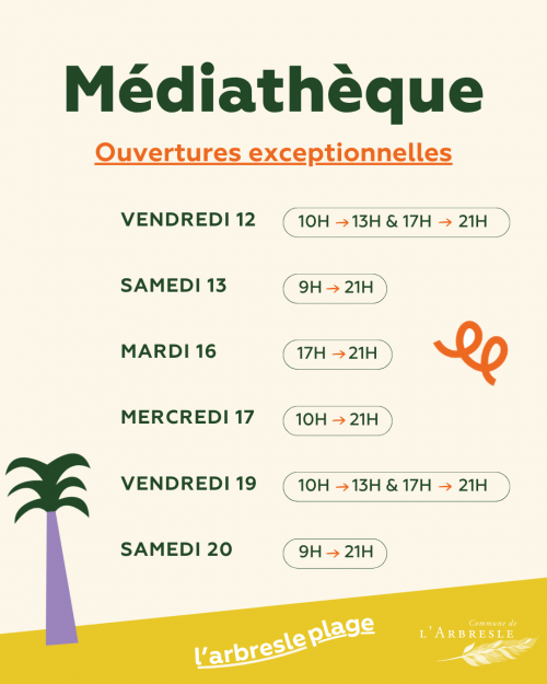 Ouverture exceptionnelle de la médiathèque