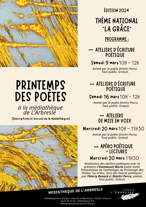 Printemps des poètes : le programme !