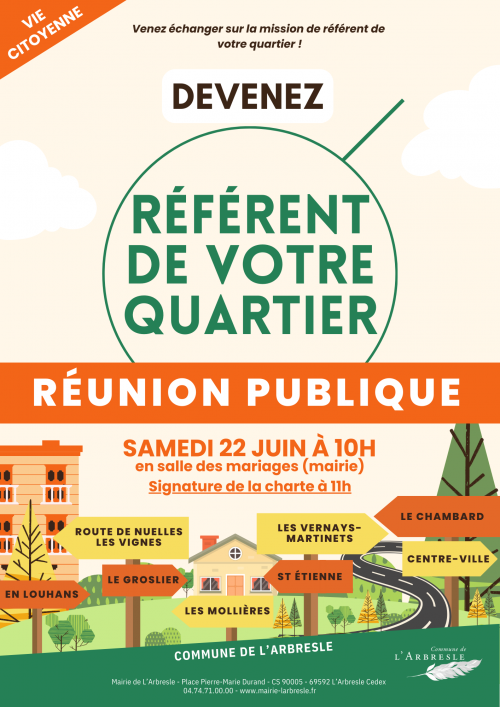 Réunion publique : référents de quartier