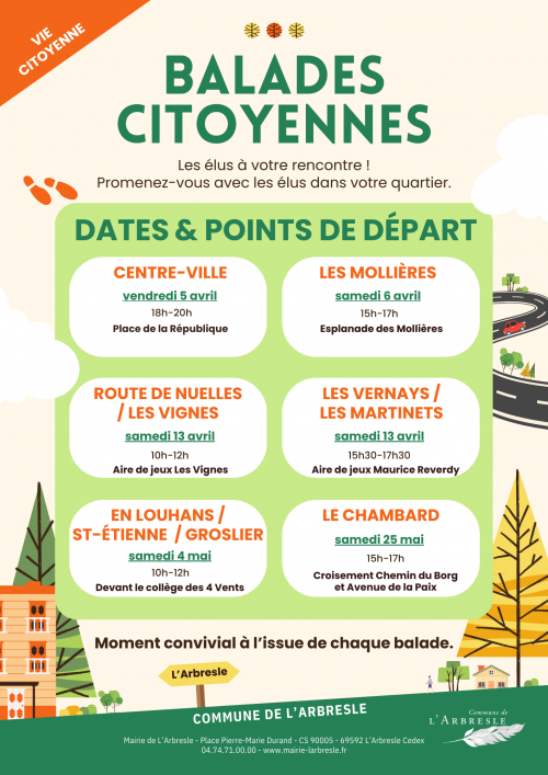 BALADES CITOYENNES LES ELUS A VOTRE RENCONTRE !