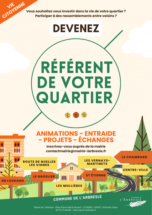 Devenez référent de votre quartier !