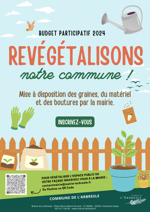 Budget Participatif 2024 : Revégétalisons L’Arbresle !
