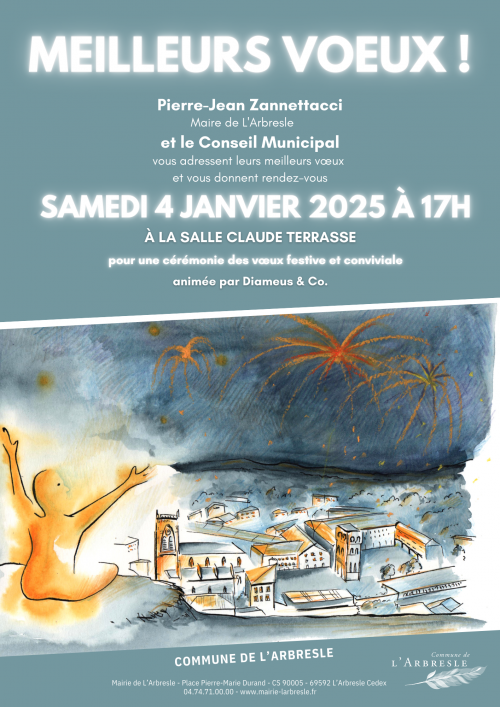 Assistez à la cérémonie des vœux du Maire 2025 !